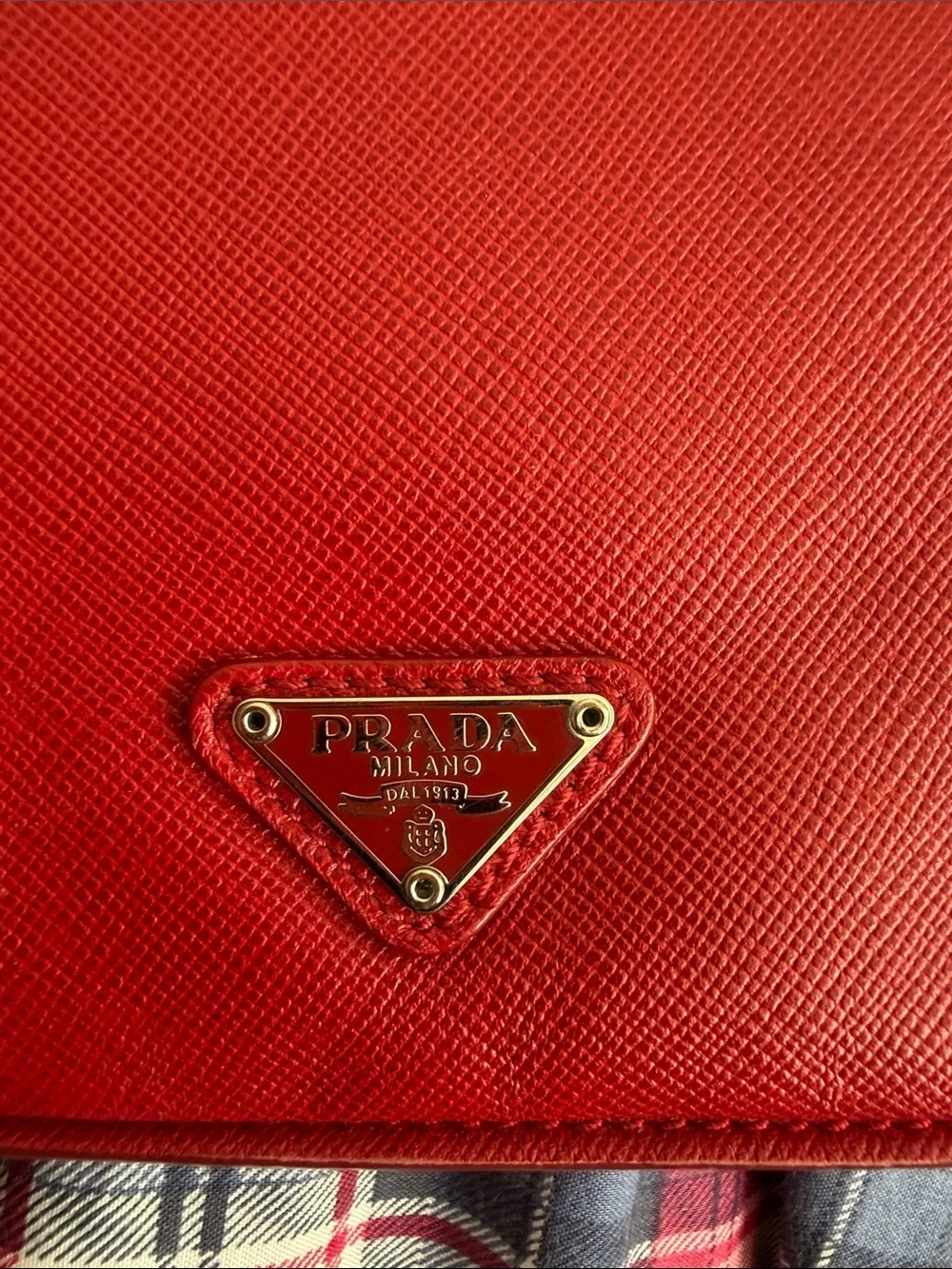 Authentic Prada Red Saffiano Leather iPad Mini Sleeve Case Made in Italy